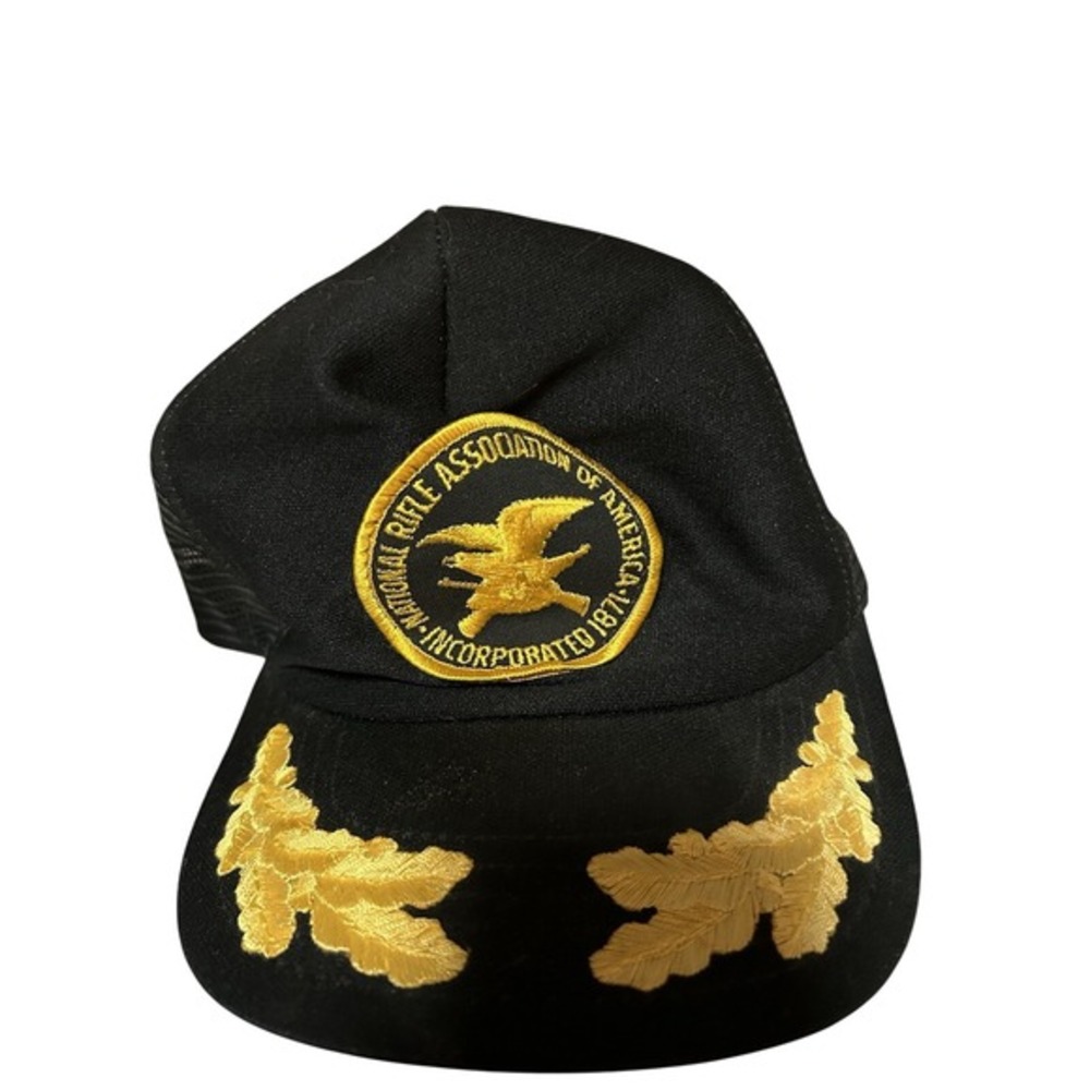 Vintage black and gold NRA Trucker Hat‎